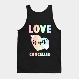 Love It Not Cancelled Rainbow Valentine's Day Hearts Tank Top